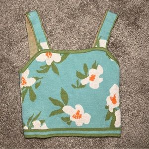 Sage & Oak Knit Floral Tank Top